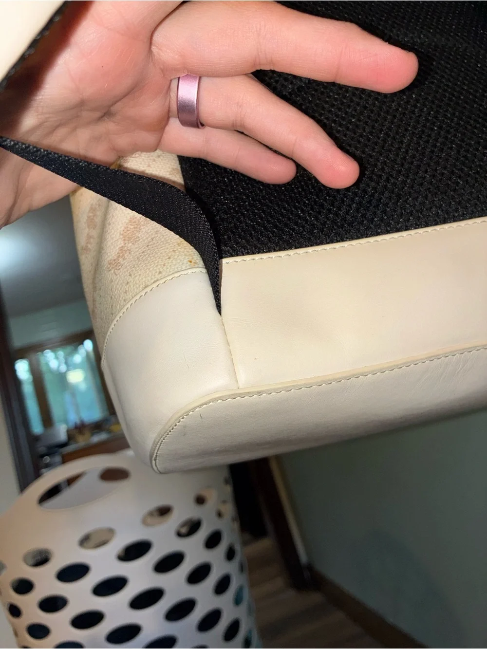 Coach Cream Signature Drawstring Backpack c4135